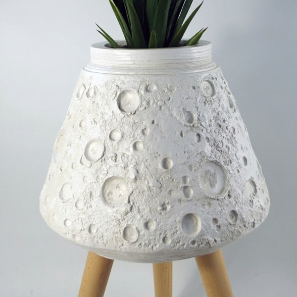 Leaf 62cm x 40cm Large Lunar White Planter