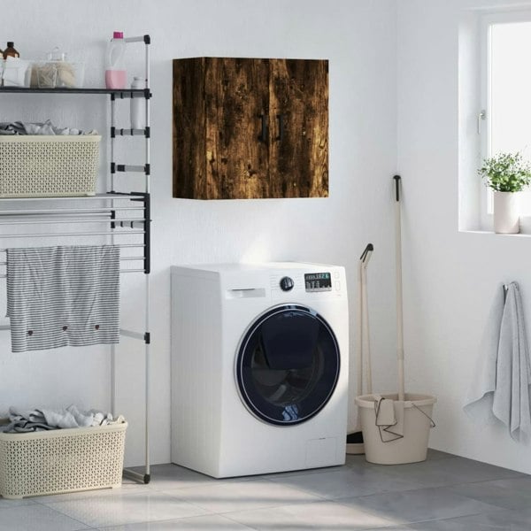 Berkfield Wall Cabinet Smoked Oak 60x31x60 cm Engineered Wood