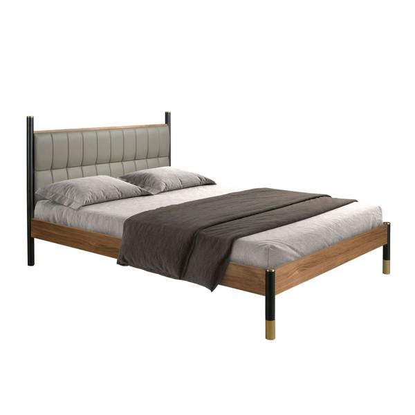 Angel Cerdá Dark grey leatherette bed 7169