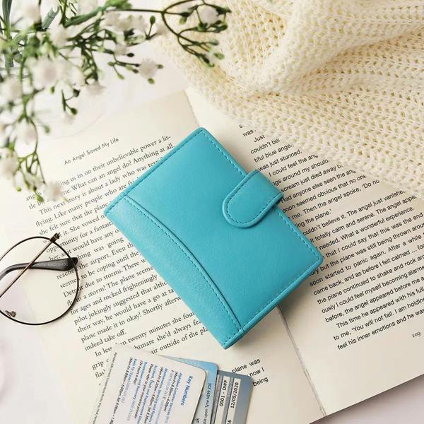 RFID Leather Credit Card Holder R602TURQ 5