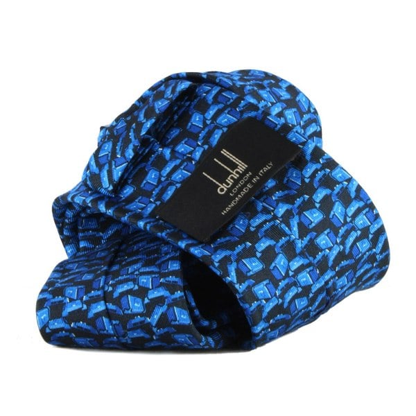 Dunhill mulberry silk tie in a duke lock pattern