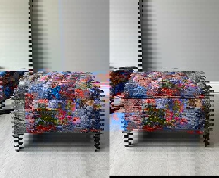 ISTOOLS Damask Multicolour Storage Ottoman Bench with Hidden Storage & Stylish Seating