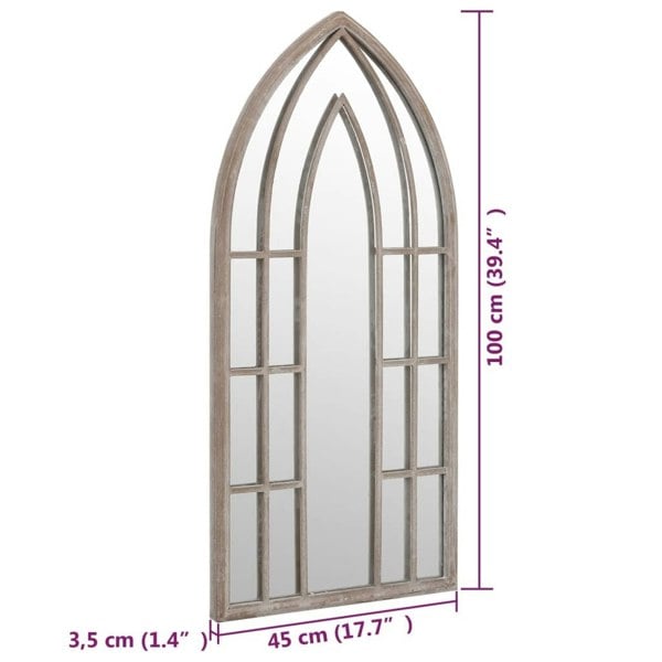 Berkfield Mirror Sand 100x45 cm Iron for Indoor Use