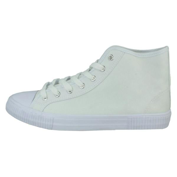 Spot On Mens Spot On Lace Up Hi Top Canvas Shoes A3076