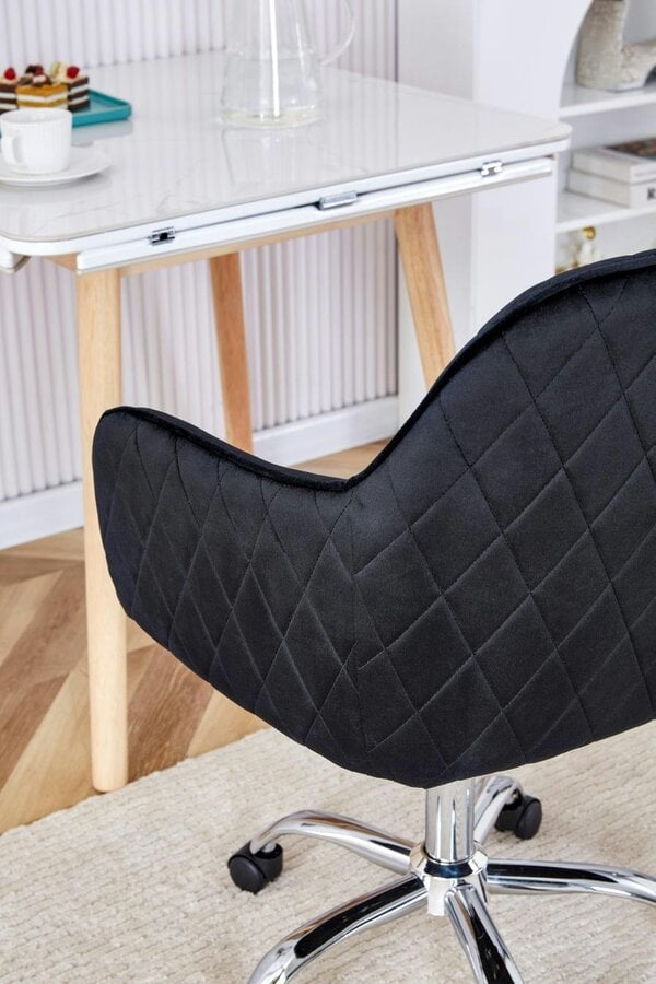 Kosy Koala Office Chair black velvet swivel with arms and wheels leisure home desk computer