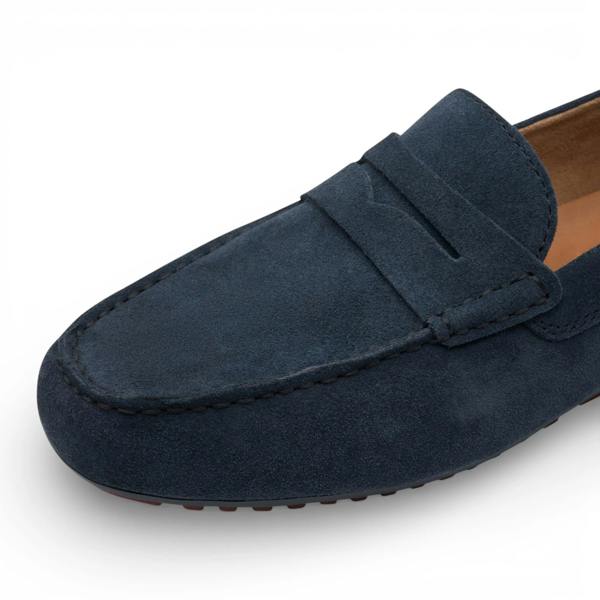 Tamaris Men's Navy Blue Suede Moccasin Loafers