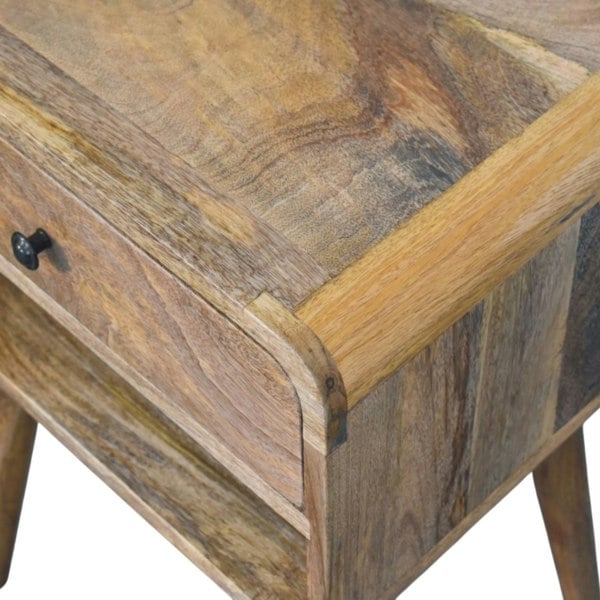 Artisan Furniture Avora Oak-ish Nightstand with Drawer and open slot