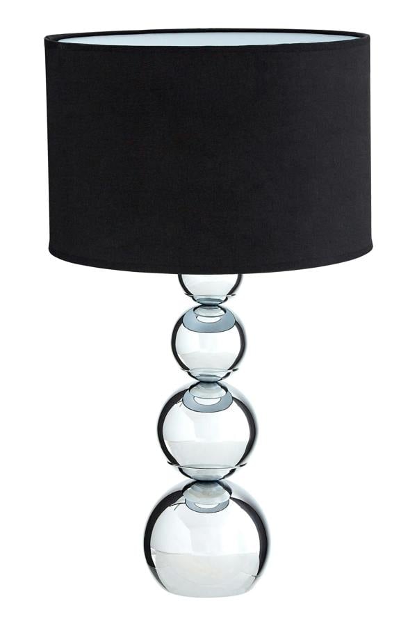 Interiors by Premier Cameo Touch Table Lamp with Black Shade