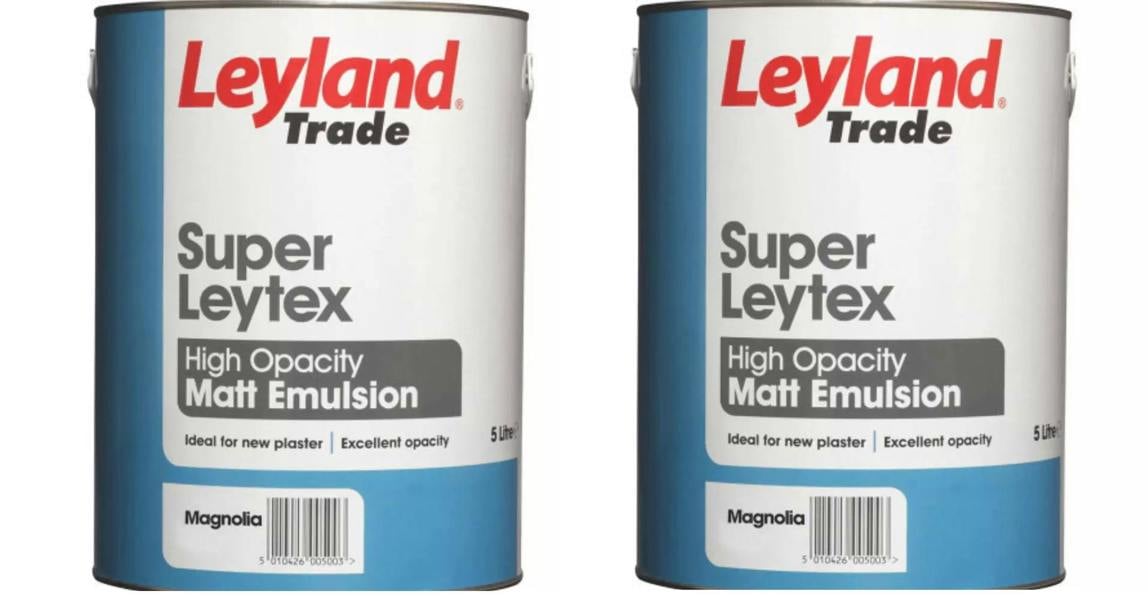 Leyland Super Leytex Matt Emulsion Paint Magnolia 5L Pack of 2