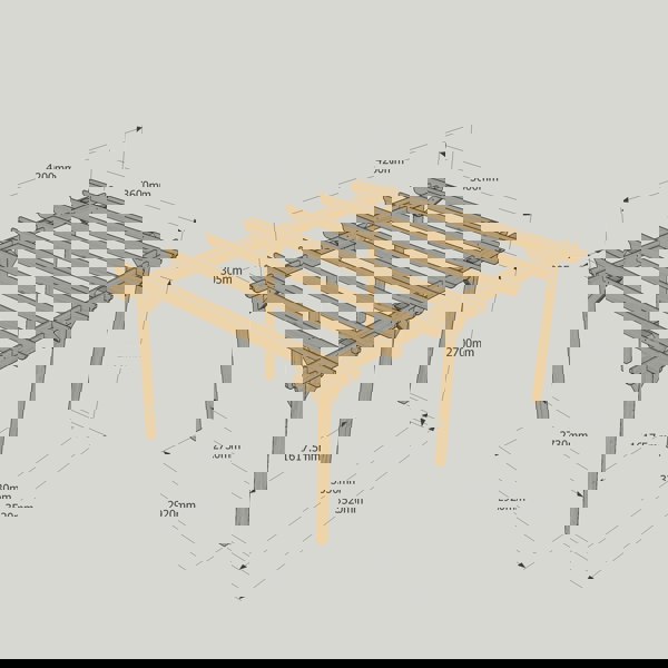 Large Size Heavy Duty Double Pergola Complete DIY Kit, Quality Tanalised Timber.