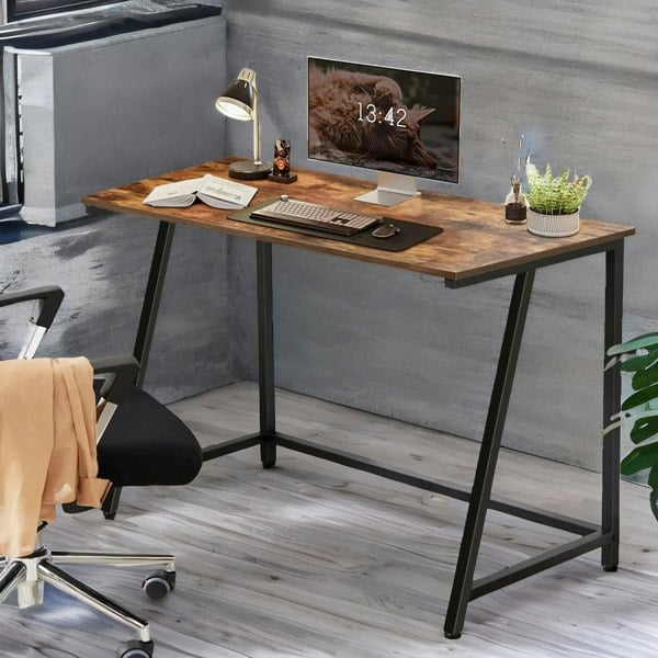 Rafaelo Mobilia Industrial Rustic Computer Desk 100CM Wide