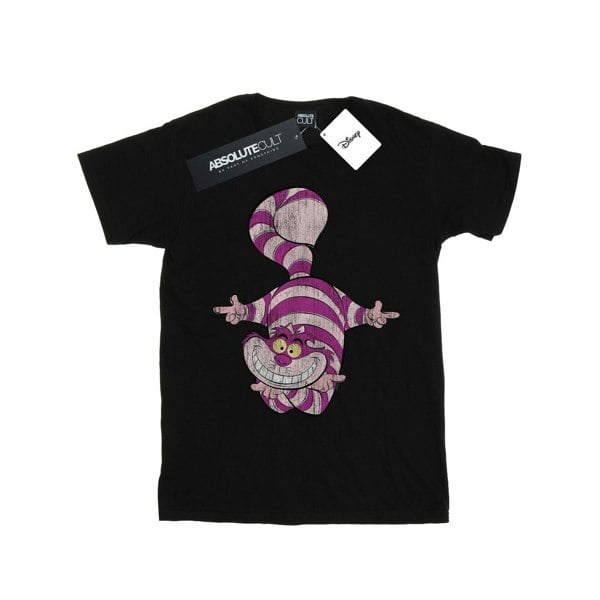Disney Mens Alice In Wonderland Cheshire Cat Upside Down T-Shirt - Black