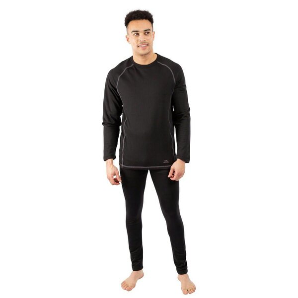 Trespass Unisex Adult Sandler Base Layer Set - Black - Black - 92% Polyester/8% Elastane