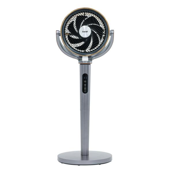 Dellonda Baridi 12" Adjustable-Height Pedestal Fan with Remote Control, Back Light Function & 12hr Timer, Grey - DH264