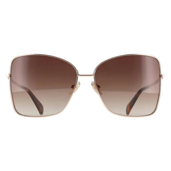 Max Mara Sunglasses MM0097 Menton 1 28F Shiny Rose Gold Brown Gradient