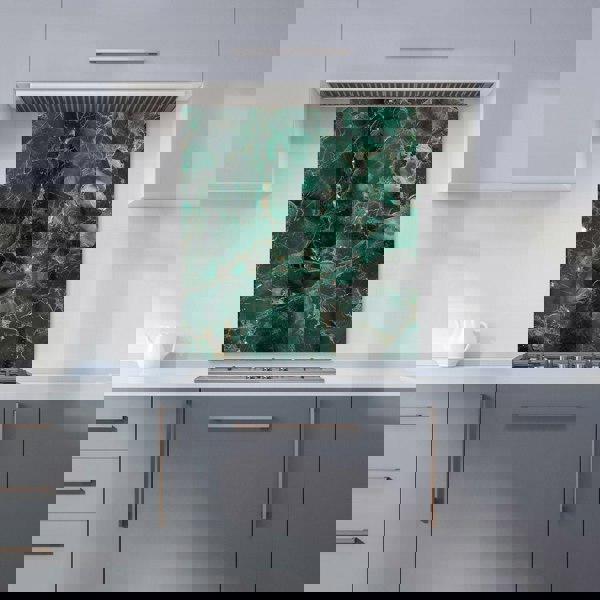 Warren Reed - Designer Green Quartz Effect Kitchen Splashback