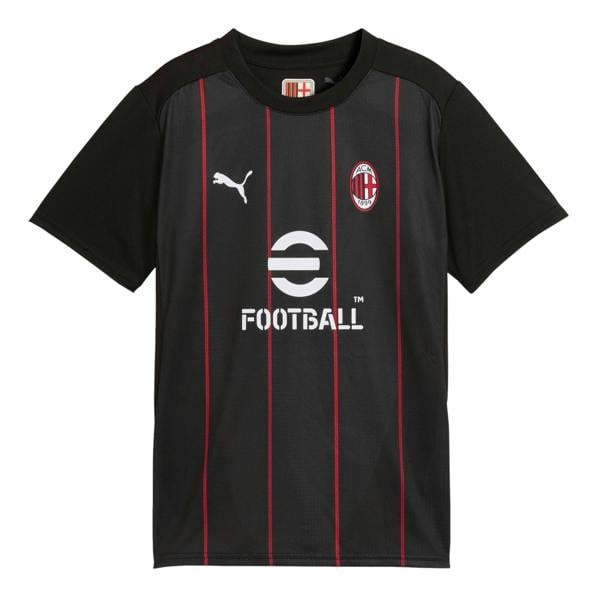 Puma Childrens/Kids Prematch AC Milan Short-Sleeved Football Jersey - Black - 