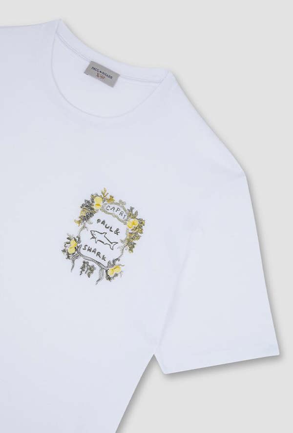 Paul & Shark Men's X-Soft Jersey T-Shirt with Capri Embroidery