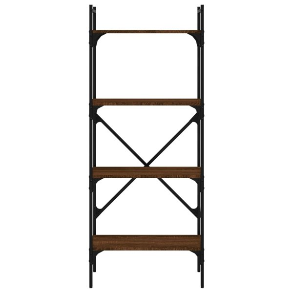 Berkfield Bookcase 4-Tier Brown Oak 56x31.5x138.5 cm Engineered Wood