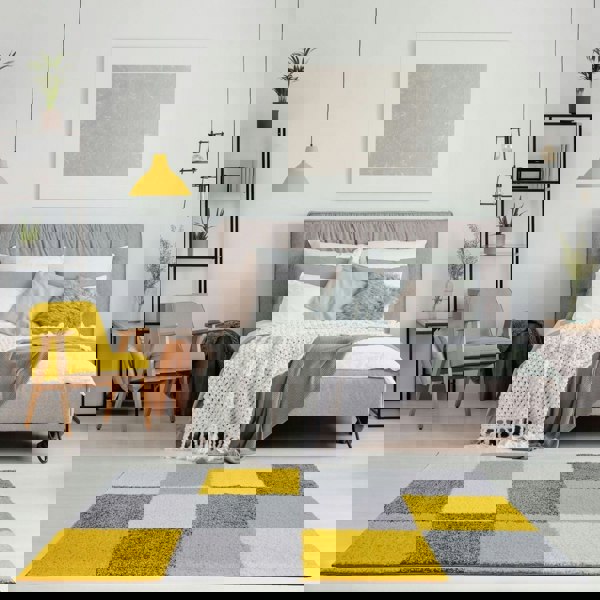 Myshaggy Geometric Yellow Rug