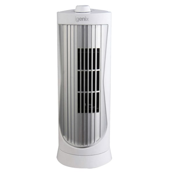 igenix Mini Tower Fan, Oscillating, 12 Inch, White