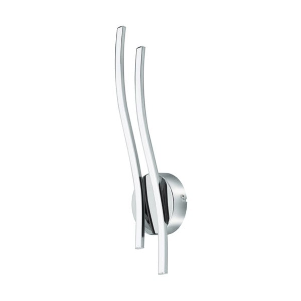 EGLO Valmora 1-Light Curved White/Chrome LED Wall Light