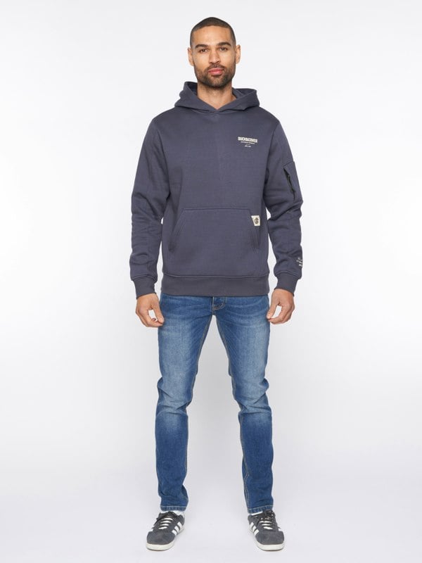 Duck and Cover Lewys Hoodie - Navy