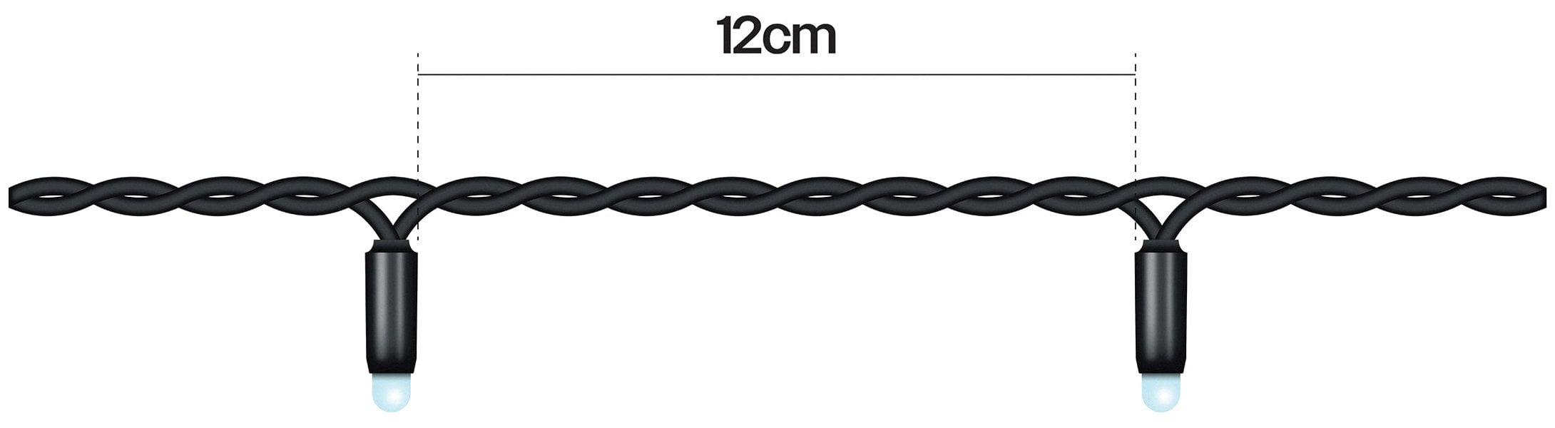 Eagle Connect String Lights Black Rubber IP65 5m 40 LED G/C