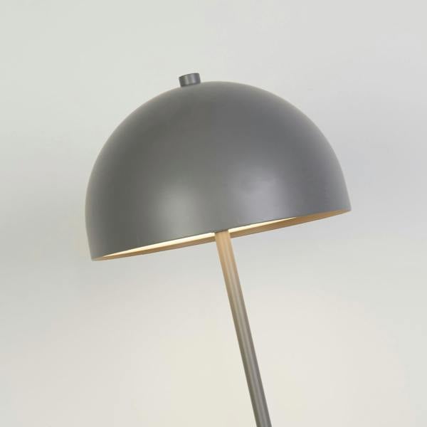 Lighting Collection Portable LED Mushroom Floor Lamp Grey