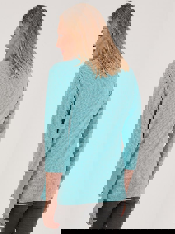 PennyPlain Ribbed Cowl Top - Opal