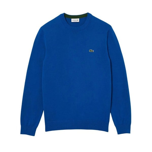 Lacoste Unisex Adult Organic Cotton Crew Neck Sweatshirt - Blue