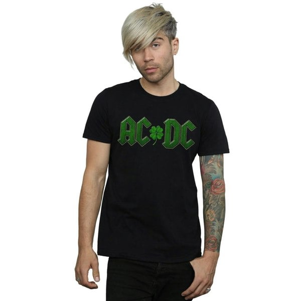 AC/DC Mens Shamrock Logo T-Shirt - Black