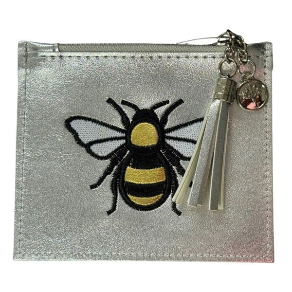 Fores Collection Metallic Embroidered Bee Coin, Card & ID Window Purse