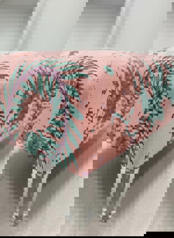 Custom size velvet ottoman bench with soft cushioned top | - ISTOOLS