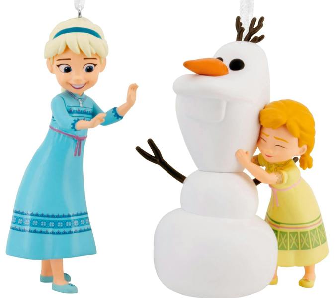 Hallmark Disney Frozen Storied Moments  - Set of 2 Christmas Tree Ornaments
