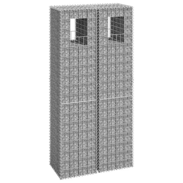 Berkfield Gabion Basket Posts 2 pcs 40x40x180 cm Iron