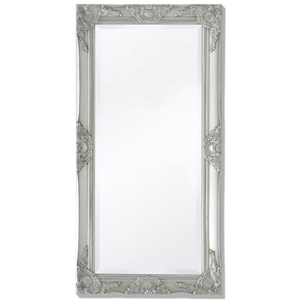 Berkfield Wall Mirror Baroque Style 100x50 cm Silver