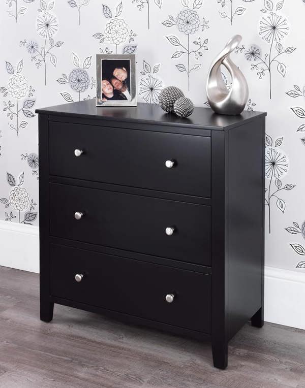 Statement Furniture Brooklyn Chest of Drawers 3 Drawer Bedroom Storage Assembled