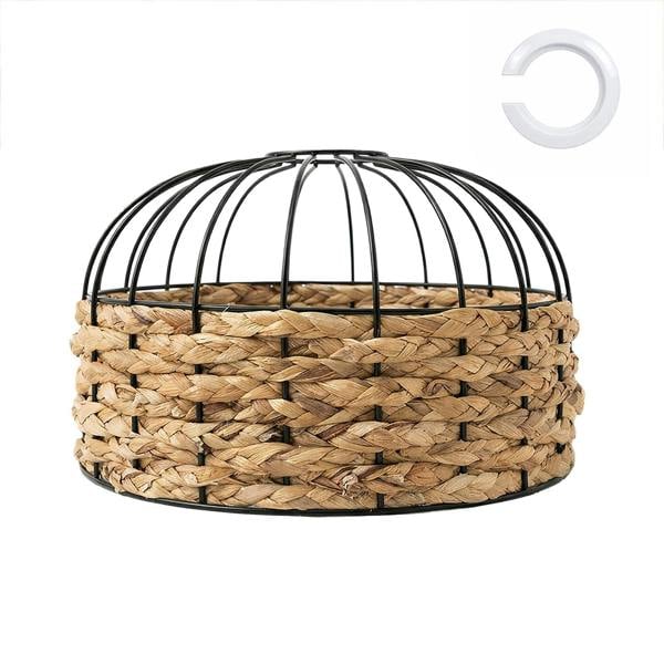 Emitto Modern Ceiling Pendant Light Shade Rattan Style Woven Lamp Shade 25cm