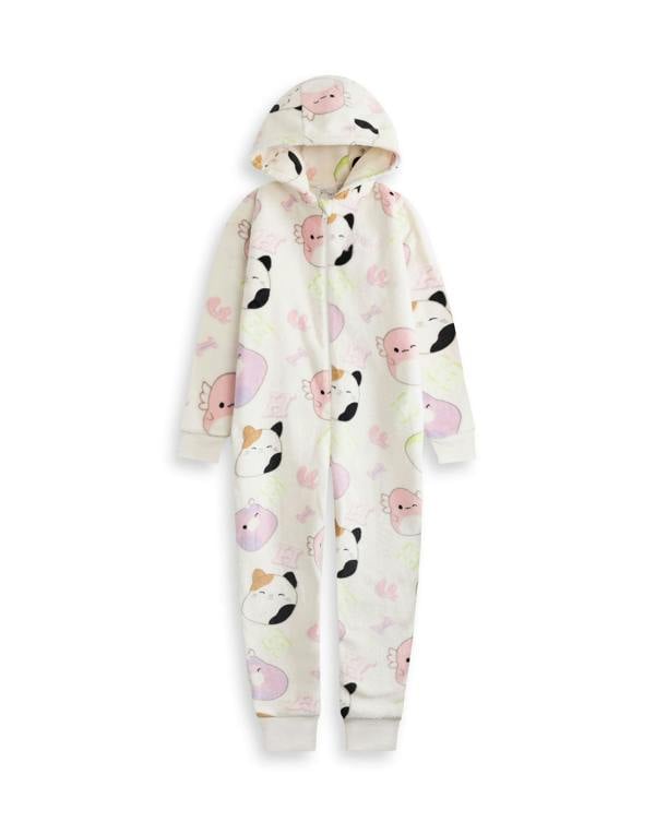 Vanilla Underground Squishmallows Girls White Character Faces Onesie