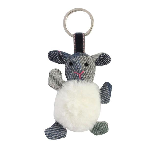 Earth Squared Fluffy Sheep Keyring with Tweed Ears