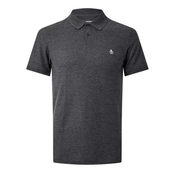 Original Penguin Mens Embroidered Logo Polo Shirt - Charcoal - 