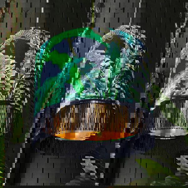 Love Frankie velvet lampshade rainforest gold lining fringing