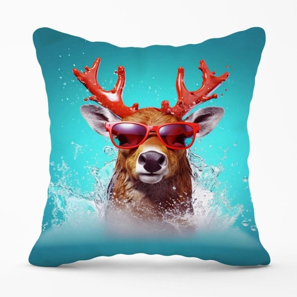 Warren Reed Rudolph With Reed Antlers Cushions