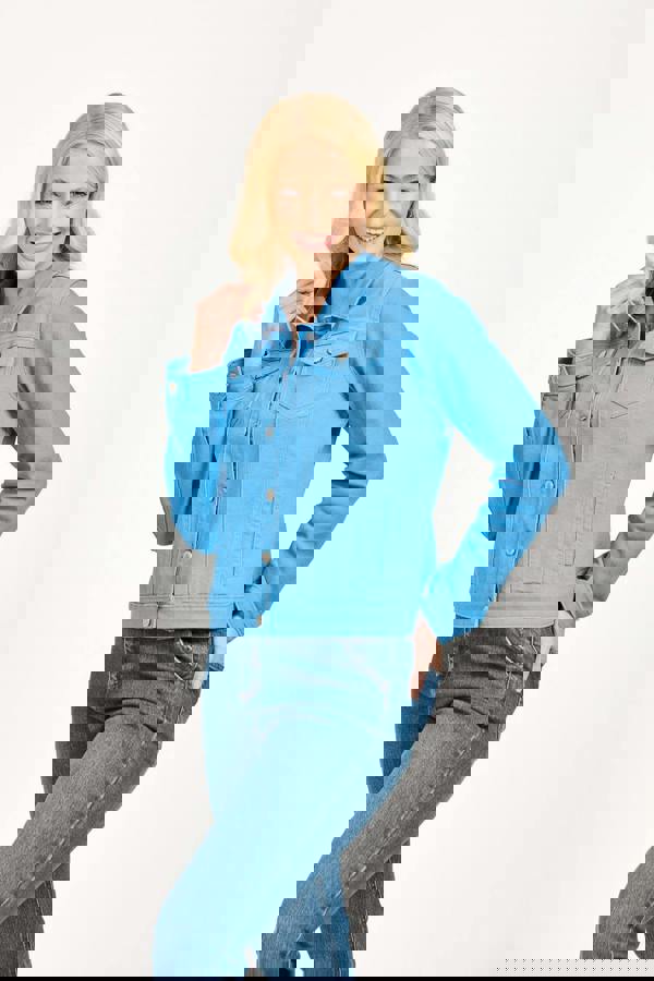 Mudflower Coloured Denim Jacket