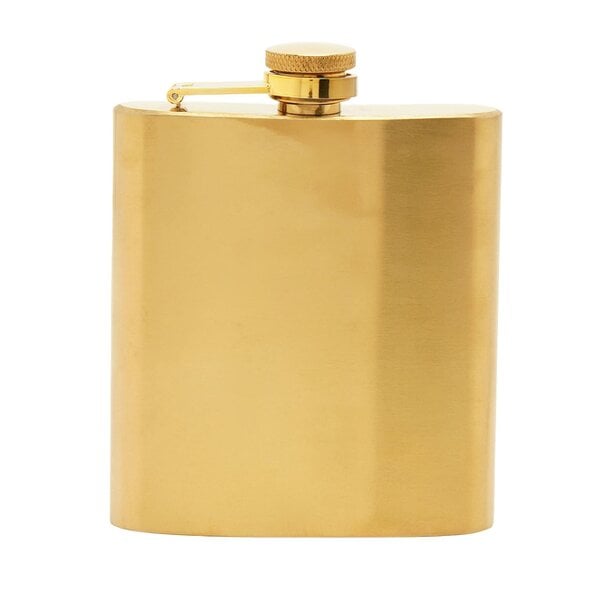 Harvey Makin 6oz Gold Stainless Steel Flask Set with Funnel