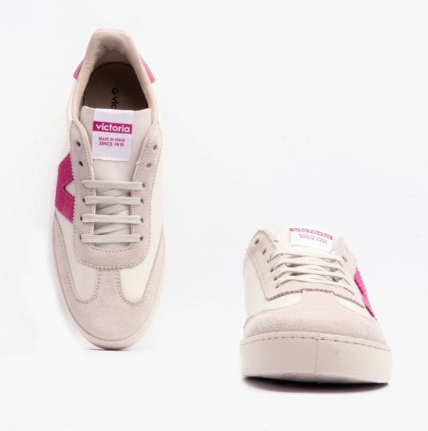 Victoria BERLIN FAUX LEATHER & SPLIT Womens Trainers Fucsia