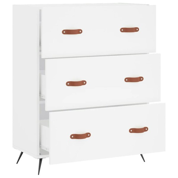 Berkfield Chest of Drawers White 69.5x34x90 cm Engineered Wood