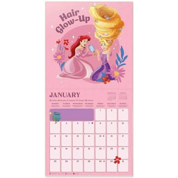 Disney Princess Calendar 2027, Wall Calendars, Month To View, Entertainment, Gift