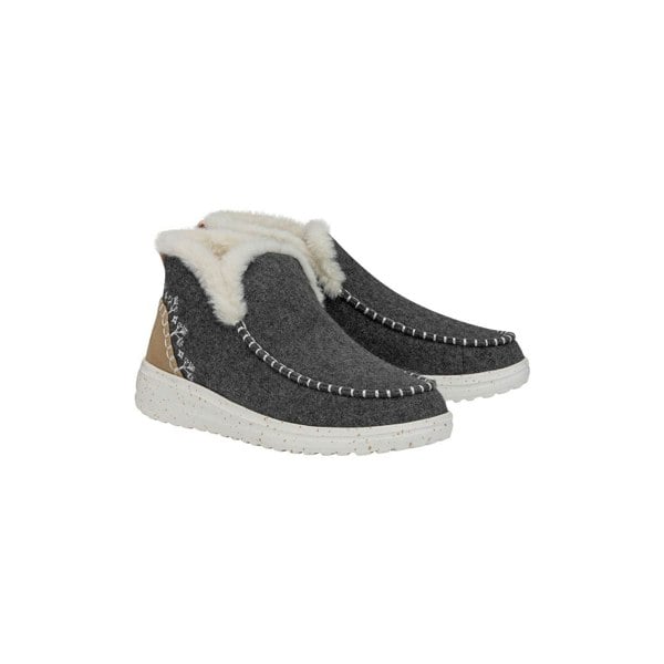 HEYDUDE Denny Wool Faux Shearling Boots - Grey